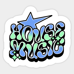HOUSE MUSIC - Y2K Steez (blue/mint) Sticker